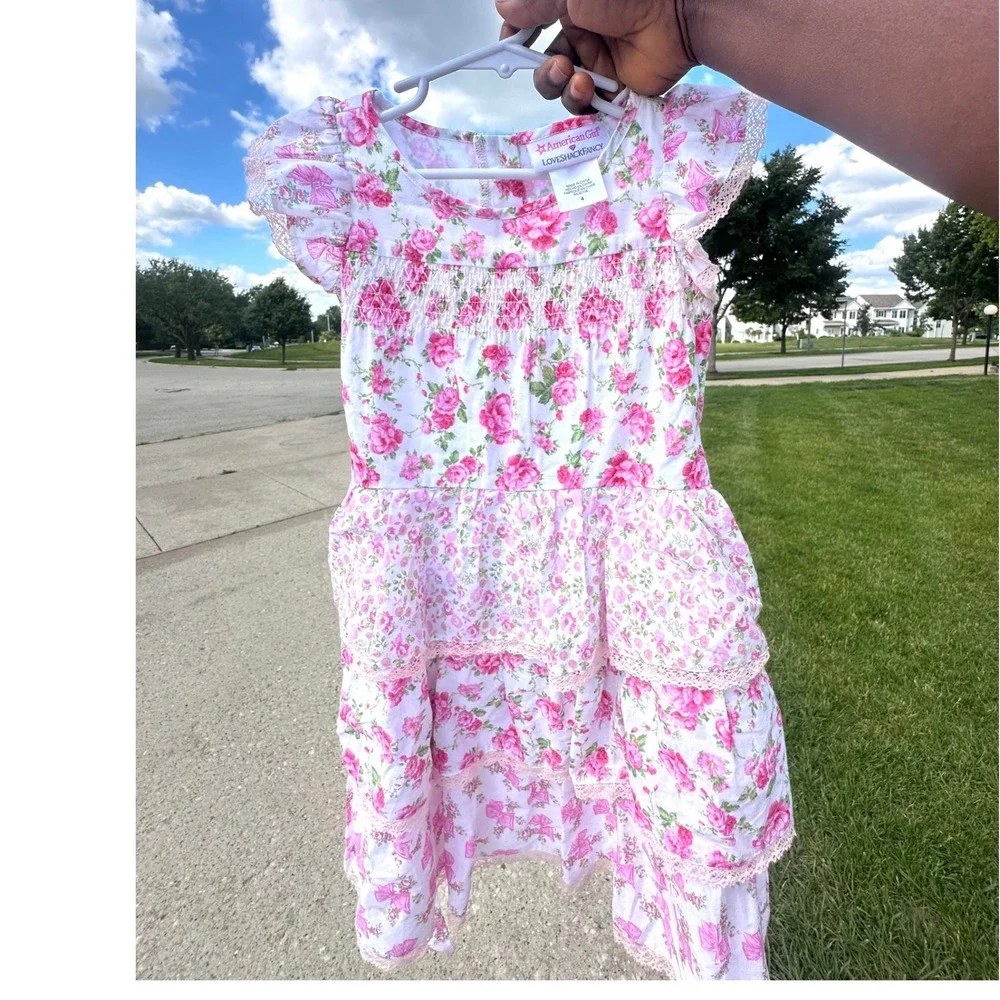 American‎ Girl x LoveShackFancy Garden Party Floral Dress Toddler Girl Size 4